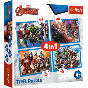 Trefl Children's Puzzle Avengers 4in1 4+