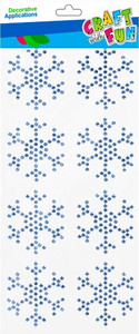 Christmas Crystal Stickers Snowflake 8pcs