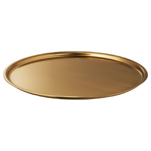 LINDRANDE Candle dish, gold-colour, 22 cm