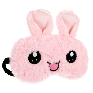 Plush Sleeping Mask Bunny, pink, 3+