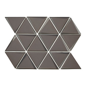 Glass Mosaic Tile Triangle 38 x 28.4 cm, champagne, 1pc