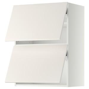METOD Wall cabinet horizontal w 2 doors, white/Veddinge white, 60x80 cm