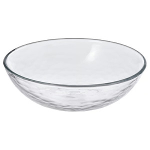 STRANDKRABBA Bowl, glass/transparent, 15 cm