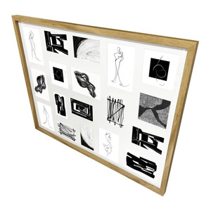 GoodHome Collage Frame Islande 65.6 x 85.6 cm 18, oak