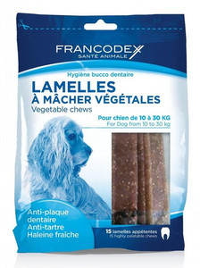 Francodex Vegetable Chews Dental for Medium Dogs 15pcs 350g