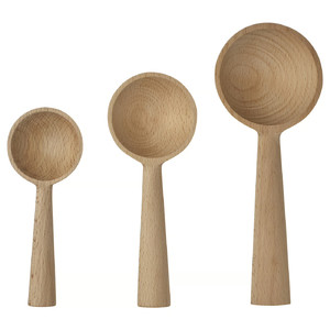 FLODNEJONÖGA Spoon, set of 3, wood