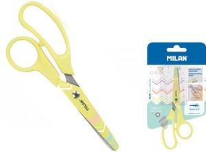 Milan School Scissors Basic Pastel 1pc, yellow