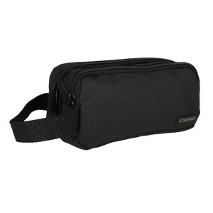 Pencil Case with 2 Zippers, black