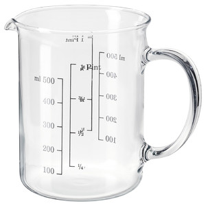 VARDAGEN Measuring jug, glass, 0.5 l
