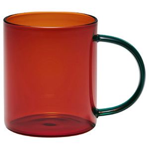 SKUGGSTUBB Mug, mixed colours brown/green, 41 cl