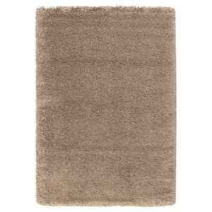 VOLLERSLEV Rug, high pile, beige, 133x195 cm