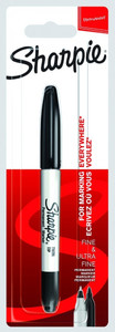 Sharpie Permanent Markers Twin Tip, black