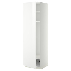 METOD High cabinet w shelves/wire basket, white/Ringhult white, 60x60x200 cm