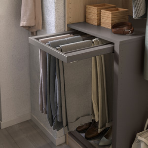 KOMPLEMENT Pull-out trouser hanger, dark grey, 50x58 cm