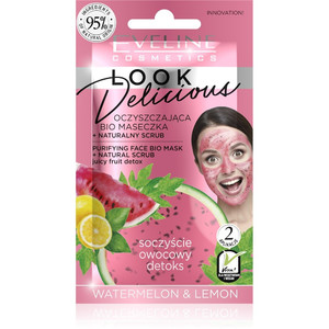 Eveline Look Delicious Purifying Face Bio Mask Watermelon & Lemon Natural Vegan 10ml