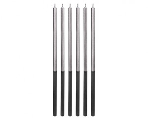 Birthday Candles Platinum 14.5cm 6pcs, silver