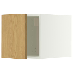 METOD Top cabinet, white/Sinarp oak veneer, 40x40 cm