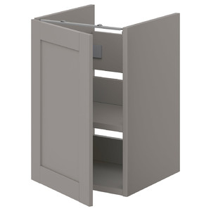 ENHET Bs cb f wb w shlf/door, grey, grey frame, 40x40x60 cm