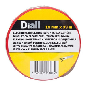 Diall Red Electrical Insulating Tape 19 mm x 33 m