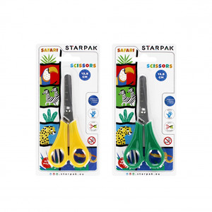 Starpak School Scissors Safari 13.5cm, assorted colours