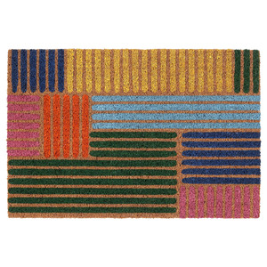 SPÅRDJUP Door mat, indoor, multicolour/stripe, 40x60 cm