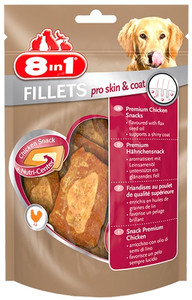 8in1 Fillets Pro Skin & Coat Dog Snack 80g