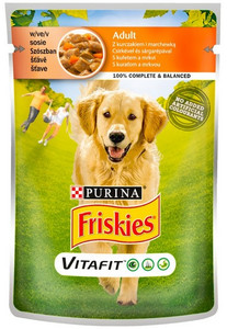 Friskies Dog Adult Chicken & Carrot in Gravy Wet Food 100g
