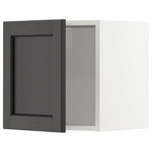 METOD Wall cabinet, white/Lerhyttan black stained, 40x40 cm