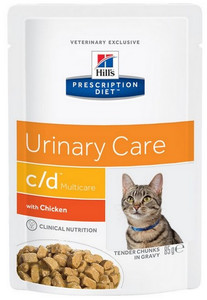 Hill's Prescription Diet c/d Multicare Feline with Chicken Cat Wet Food Pouch 85g