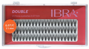 IBRA False Eyelashes Double 0.07-C-11 mm
