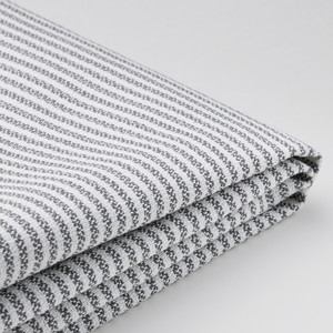 ROCKSJÖN Cover for footstool, Klovsta grey/white