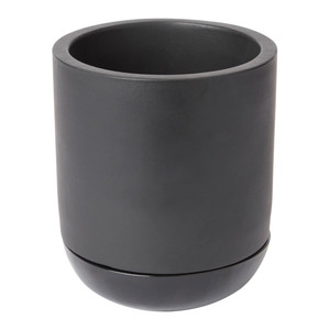 Plant Pot with Saucer GoodHome 12 cm, black