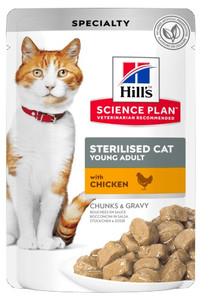 Hill's Science Plan Feline Young Adult Sterilised Cat Food Chicken 85g