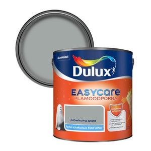 Dulux EasyCare Matt Latex Stain-resistant Paint 2.5l pencil graphite
