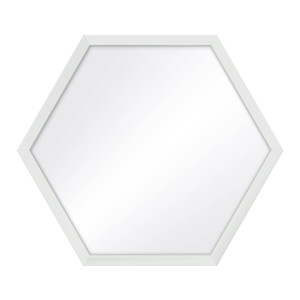 Hexagon Mirror 35x40 cm, white