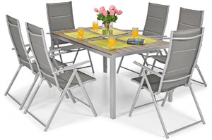 Large Outdoor Furniture Set Modena, silver