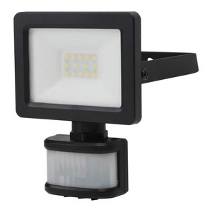 GoodHome Floodlight Lucan, motion sensor, 10 W, black