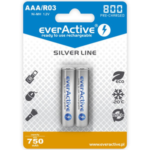 everActive Rechargeable Batteries R03/AAA 800mAh 2pcs