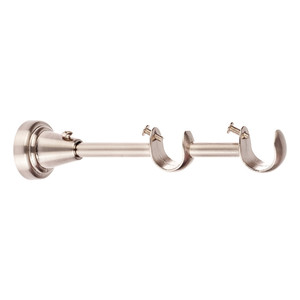 Double Curtain Pole Bracket Colours 19 mm, open, nickel