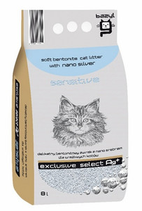 Cat Litter with Nano Silver Bazyl Ag+ Select Sensitive 8L