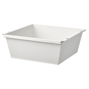 JOSTEIN Container, white/in/outdoor, 40x40x15 cm