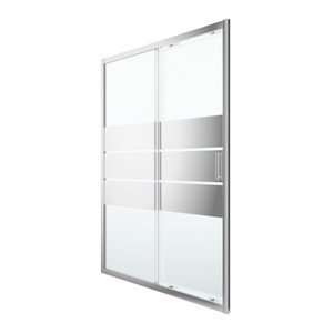 GoodHome Sliding Shower Door Beloya 140 cm, chrome/mirror glass