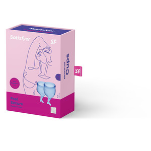 Satisfyer Feel Secure Menstrual Cup Set Dark Blue
