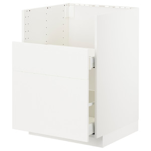 METOD Bc f BREDSJÖN sink/2 fronts/2 drws, white/Veddinge white, 60x60 cm