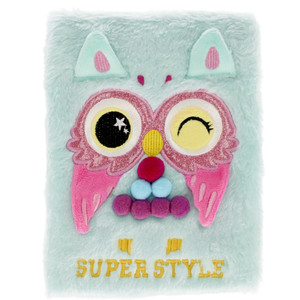 Plush Notebook Super Style Owl