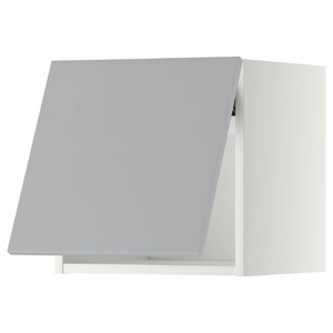 METOD Wall cabinet horizontal w push-open, white/Veddinge grey, 40x40 cm