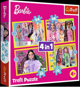 Trefl Children's Puzzle Barbie 4in1 4+