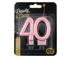 Birthday Candle 40, rose gold