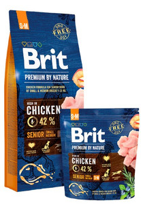 Brit Dog Food Premium By Nature Senior S+M Small + Medium 1kg
