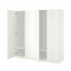 PAX / FORSAND Wardrobe, white/white, 200x60x201 cm